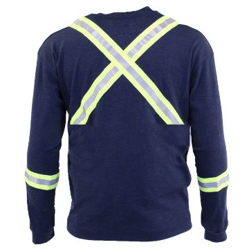 Picture of 74K06R Long Sleeve T-Shirt - 6.95oz PyroSafe Knit, with WCB Reflective Trim